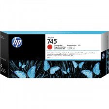 HP 745 (F9K06A) Original Extra High Yield DesignJet CHROMATIC RED Ink Cartridge (300 Ml)